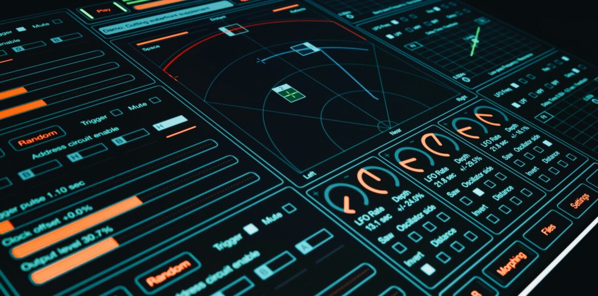 AI phone automation system futuristic dashboard