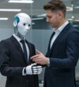 AI voice assistant speaking to customer AI voice assistant speaking to customer
